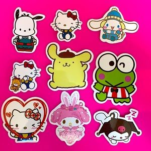 9 Sanrio Hello Kitty and Friends Waterproof Stickers